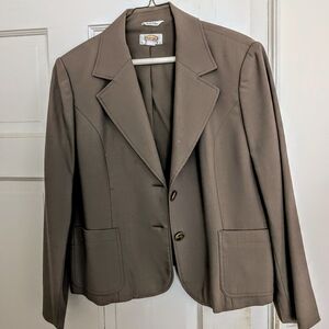 Talbot's Women's Olive Blazer Sz 14 SEE PICS !
